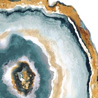 Teal & Gold Agate II Fine Art Print