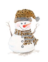 Snowman with Dots Fine Art Print