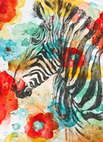 Vibrant Zebra Framed Print