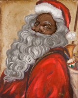 African American Jolly St. Nick Fine Art Print