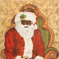 African American Sitting Santa Fine Art Print