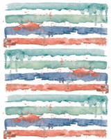 Fashion Watercolor Stripes Fine Art Print