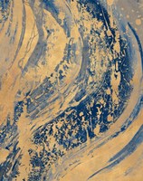 Blue And Gold Wave Fine Art Print