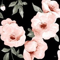 Dusty Rose on Black II Fine Art Print