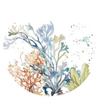 Under the Sea Plants Round Fine Art Print