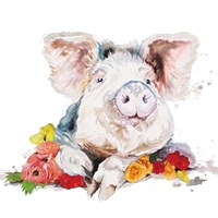 Happy Little Pig Fine Art Print