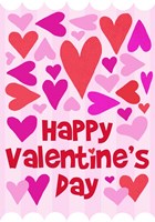 Happy Valentine with Hearts Fine Art Print