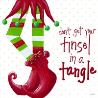 Tinsel In A Tangle on Dots Fine Art Print