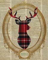 Holiday Tartan Deer I Fine Art Print