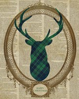 Holiday Tartan Deer II Framed Print