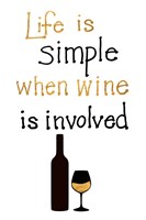 Simple Life with Wine Fine Art Print