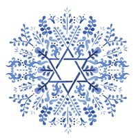 Indigo Hanukkah I Fine Art Print