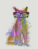 Cat Rainbow Splash 5 Fine Art Print