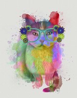 Cat Rainbow Splash 6 Fine Art Print