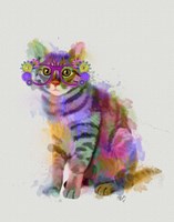 Cat Rainbow Splash 7 Fine Art Print