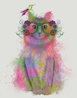 Cat Rainbow Splash 8 Fine Art Print