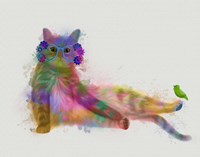 Cat Rainbow Splash 10 Fine Art Print