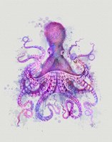 Octopus Rainbow Splash Pink Fine Art Print