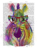 Zebra Rainbow Splash 1 Fine Art Print