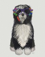 Tibetan Terrier Flower Glasses Fine Art Print
