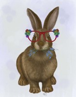 Rabbit and Flower Glasses Fine Art Print