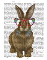 Rabbit and Flower Glasses Fine Art Print