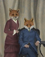 Fox Couple Edwardians Fine Art Print