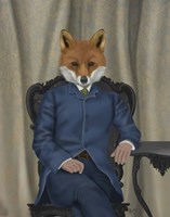 Fox Edwardian Gent, Portrtait Fine Art Print