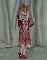 Fox Lady 1920s Flapper Fine Art Print