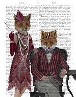 Fox Couple 1920s Fine Art Print