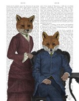 Fox Couple Edwardians Fine Art Print