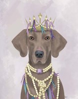 Weimaraner with Tiara Fine Art Print