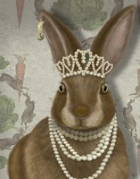 Rabbit and Pearls, Portrait Fine Art Print