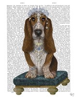 Basset Hound and Tiara Fine Art Print