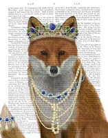 Fox with Tiara, Portrait Fine Art Print