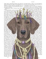 Weimaraner with Tiara Fine Art Print