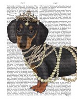 Dachshund and Tiara Fine Art Print