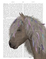 Horse Beige with Ribbons Fine Art Print