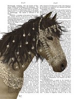 Horse Buckskin with Jewelled Bridle Fine Art Print