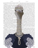 Ostrich and Pearls, Portrait Fine Art Print