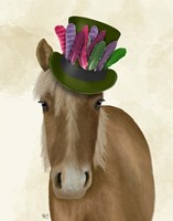 Horse with Feather Hat Fine Art Print