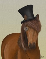 Horse Top Hat and Monocle Fine Art Print