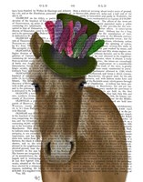 Horse with Feather Hat Fine Art Print