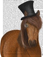 Horse Top Hat and Monocle Fine Art Print