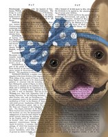 French Bulldog and Blue Bow Fine Art Print