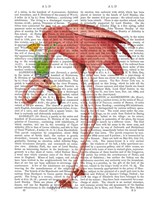 Flamingo and Cocktail 1 Fine Art Print