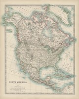 Map of North America Fine Art Print