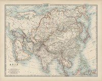 Map of Asia Framed Print