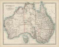 Map of Australia Fine Art Print