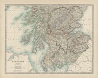 Map of Scotland Fine Art Print